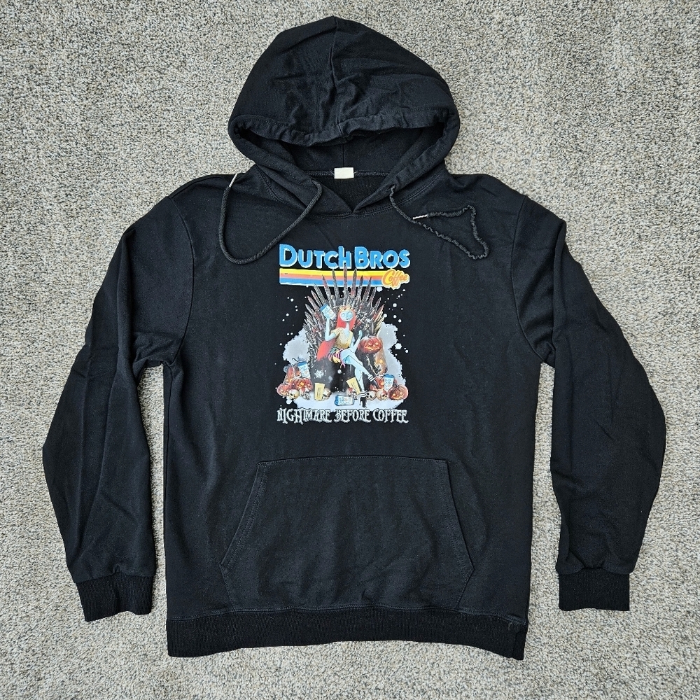 Dutch Bros Black 'Nightmare Before Coffee' Graphic Hoodie